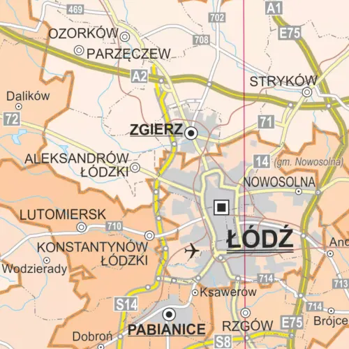 Polska mapa ścienna administracyjna na podkładzie do wpinania, 1:350 000, ArtGlob