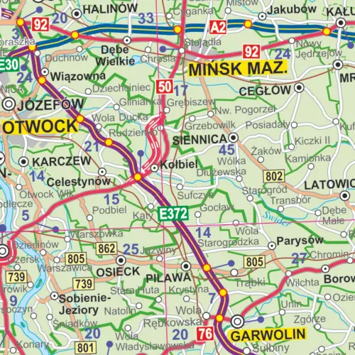 Polska mapa ścienna administracyjno-drogowa na podkładzie magnetycznym, 1:350 000, ArtGlob