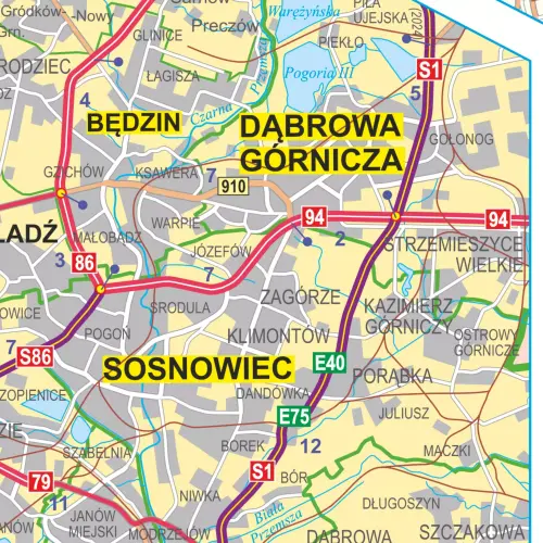 Polska mapa ścienna administracyjno-drogowa arkusz laminowany 1:500 000, ArtGlob