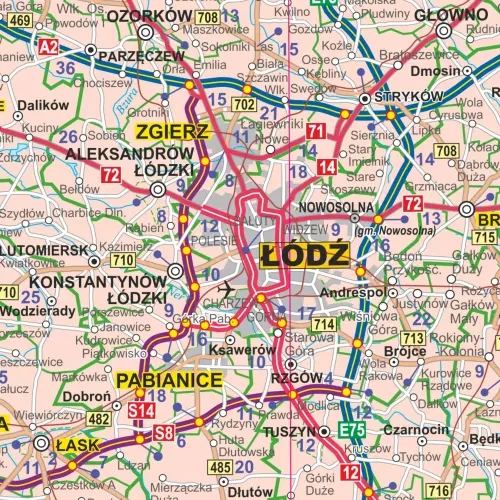 Polska mapa ścienna administracyjno-drogowa na podkładzie magnetycznym 1:500 000, ArtGlob