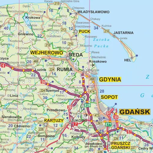 Polska mapa ścienna administracyjno-drogowa 1:700 000, ArtGlob