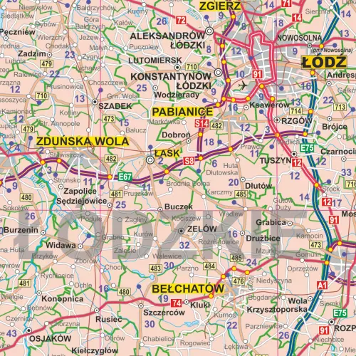 Polska mapa ścienna administracyjno-drogowa 1:700 000, ArtGlob