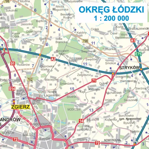 Polska mapa ścienna drogowa arkusz papierowy 1:700 000, ArtGlob