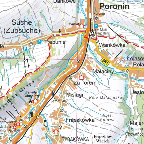 Tatry polskie i słowackie mapa ścienna arkusz papierowy, 1:35 000, ArtGlob