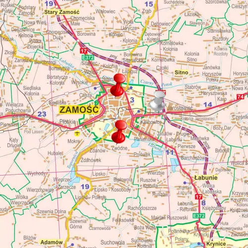 Województwo lubelskie mapa ścienna na podkładzie do wpinania, 1:200 000, ArtGlob