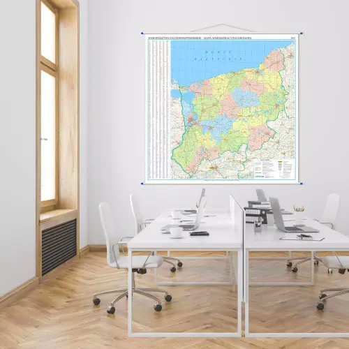 Aranż - Województwo zachodniopomorskie mapa ścienna 1:200 000, ArtGlob
