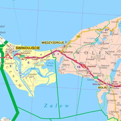 Województwo zachodniopomorskie mapa ścienna arkusz papierowy, 1:200 000, ArtGlob