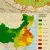 Chiny mapa ścienna kody pocztowe arkusz laminowany 1:4 000 000