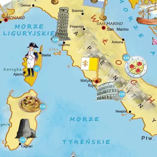 Europa Młodego Odkrywcy mapa ścienna dla dzieci arkusz laminowany