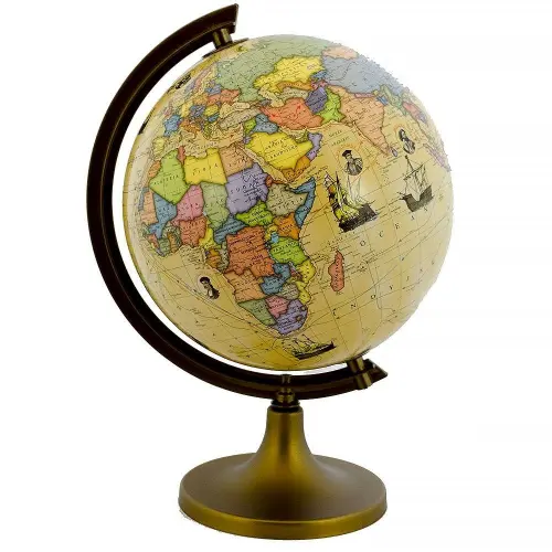 Globus polityczny trasami odkrywców, 22 cm