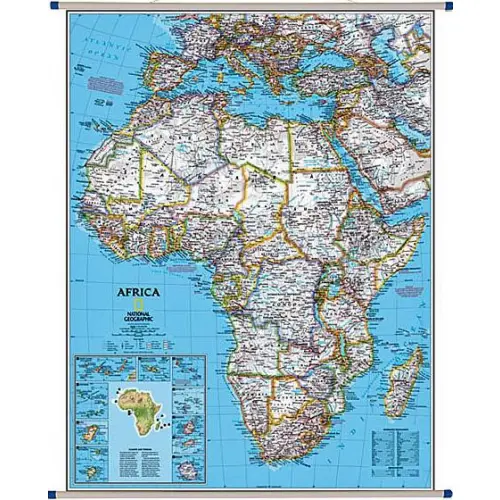 Afryka Classic polityczna mapa ścienna, 1:9 328 000