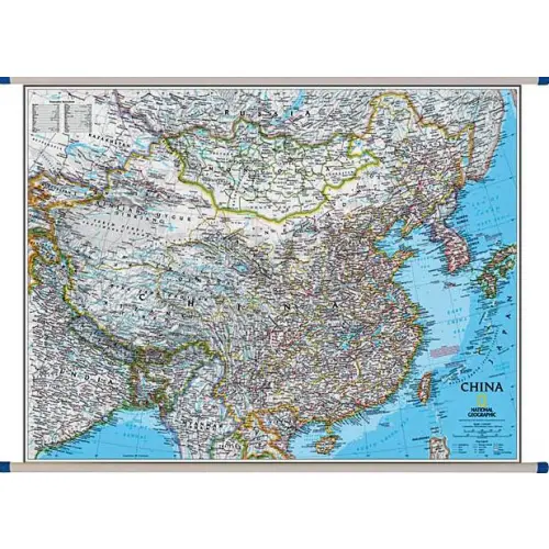 Chiny Classic polityczna mapa ścienna, 1:7 804 000