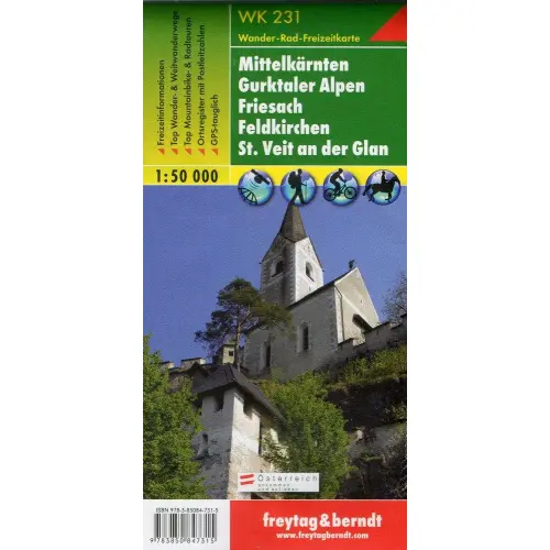 Mittelkärnten, Gurktaler Alpen, Friesach, Feldkirchen, St. Veit an der Glan, 1:50 000