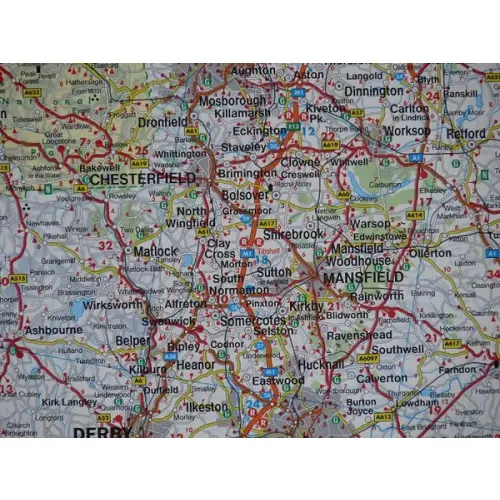 Anglia i Walia mapa ścienna samochodowa 1:400 000 Freytag & Berndt