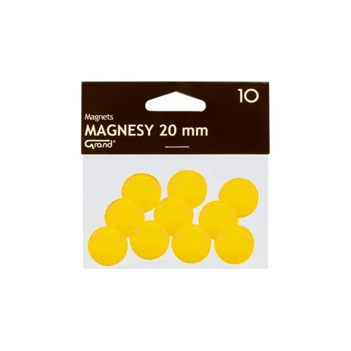 Znaczniki magnetyczne do map ściennych żółte 10 sztuk
