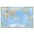 World Pacific Centered Świat mapa ścienna polityczna arkusz papierowy 1:36 384 000