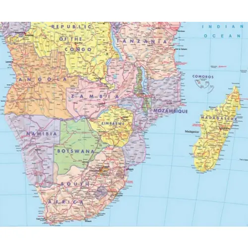 Afryka mapa ścienna polityczna na podkładzie 1:8 000 000