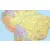Ameryka Południowa mapa ścienna polityczno-fizyczna arkusz papierowy 1:8 000 000