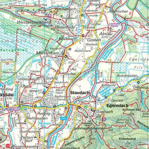 Chiemsee Traunstein Ruhpolding mapa turystyczna 1:50 000 Freytag & Berndt Chiemsee Traunstein Ruhpolding Chiemgauer Alpen und Seen