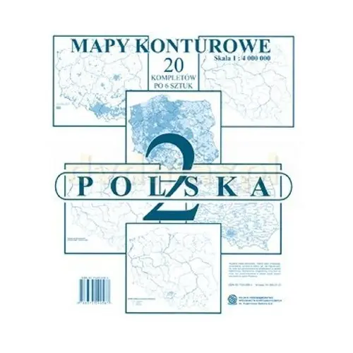 Mapy konturowe Polska 2, 1:4 000 0000