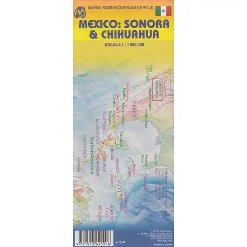 Meksyk Sonora Chihuahua mapa 1:1 000 000 ITMB