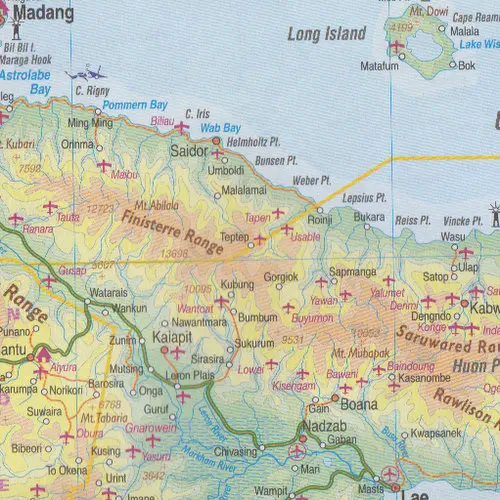 Nowa Gwinea mapa 1:2 000 000 / 1:650 000 ITMB