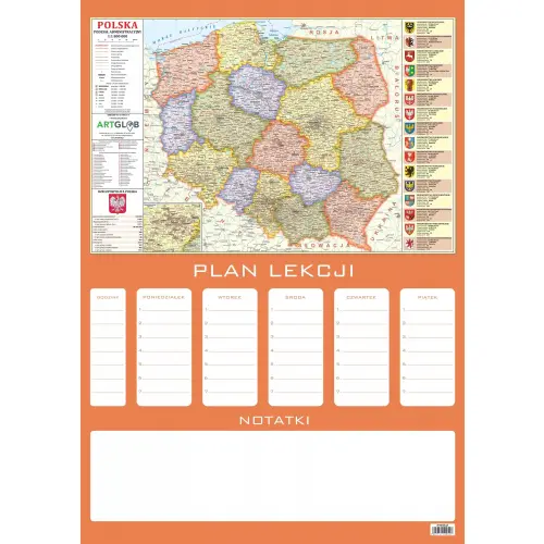 Plan lekcji - Polska mapa administracyjna