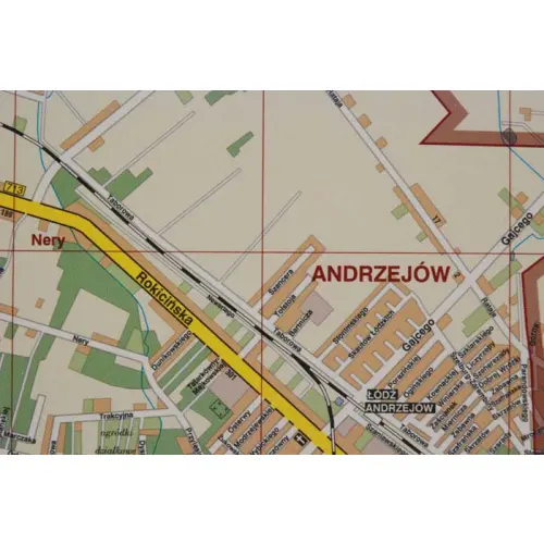 Łódź mapa ścienna samochodowa arkusz laminowany 1:20 000