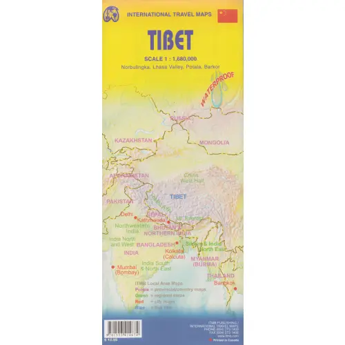 Tybet mapa 1:1 680 000 ITMB