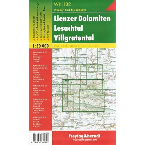 Lienz Dolomity mapa 1:50 000 Freytag & Berndt