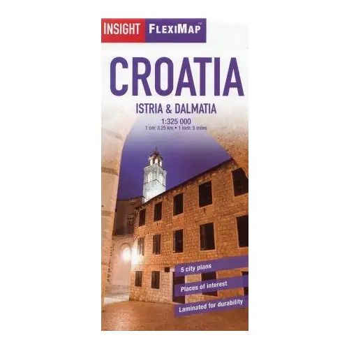 Chorwacja Istria Dalmancja mapa 1:325 000 Insight Guides Croatia Istria Dalmatia