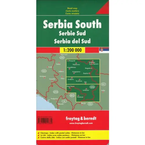 Serbia część południowa mapa 1:200 000 Freytag & Berndt