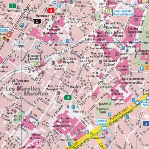 Bruksela city pocket mapa 1:10 000 Freytag & Berndt