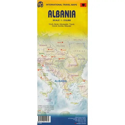 Albania mapa 1:210 000 ITMB