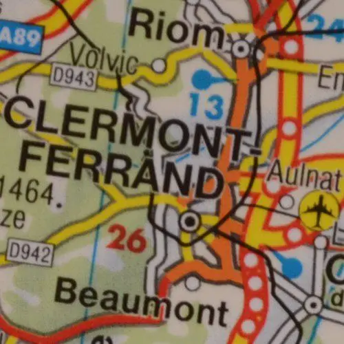 Francja mapa ścienna samochodowa arkusz laminowany 1:1 000 000