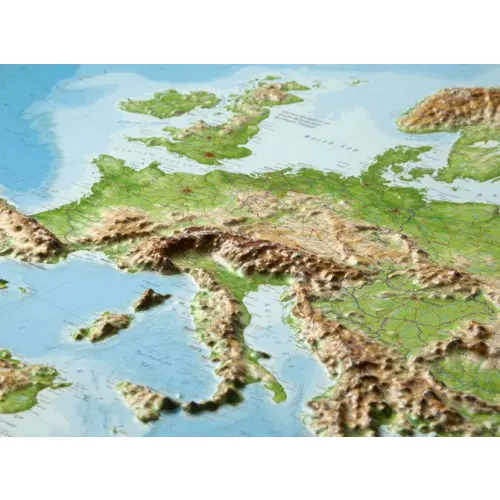 Europa mapa plastyczna w ramie 1:8 000 000 GeoRelief