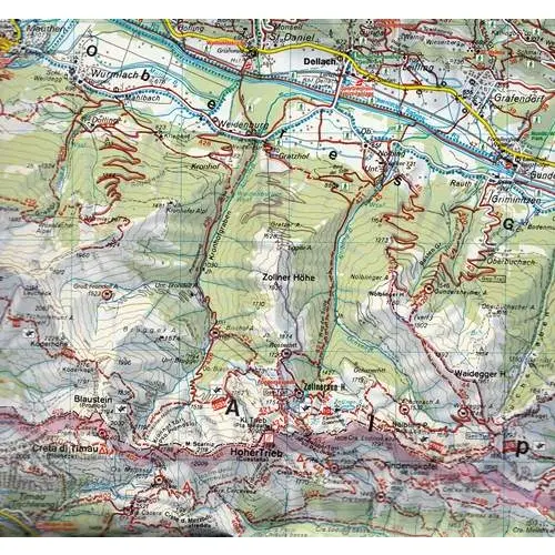 Naturarena Kärnten – Gailtal – Gitschtal – Lesachtal – Weissensee – Oberes Drautal, 1:50 000
