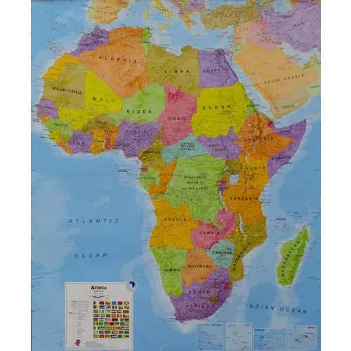 Afryka mapa ścienna polityczna arkusz papierowy 1:8 000 000