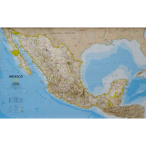 Meksyk Classic mapa ścienna polityczna arkusz papierowy 1:4 370 000