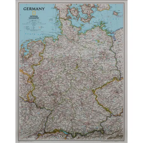 Niemcy Classic mapa ścienna polityczna arkusz papierowy 1:1 375 000