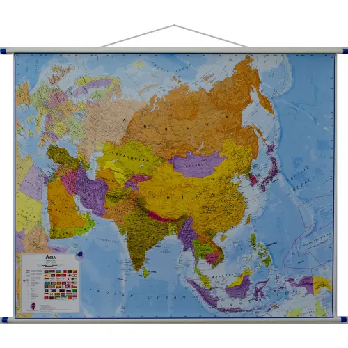 Azja mapa ścienna polityczna 1:11 000 000