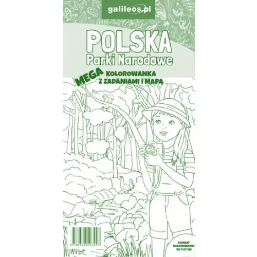Polska - Parki Narodowe dla dzieci + kolorowanka, 1:1 000 000