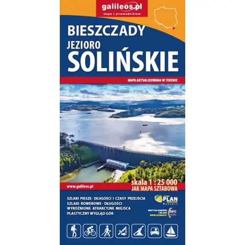 Bieszczady, Jezioro Solińskie, 1:25 000