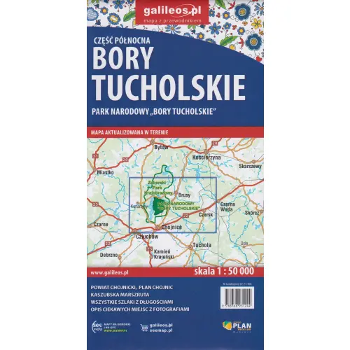 Bory Tucholskie - część północna, 1:50 000