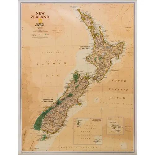 Nowa Zelandia Executive mapa ścienna polityczna arkusz laminowany 1:2 300 000