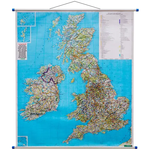 Wielka Brytania mapa ścienna drogowa 1:900 000