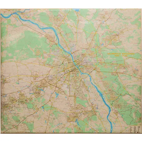 Aglomeracja warszawska mapa ścienna arkusz 1:25 000