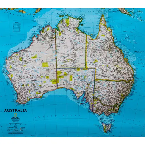 Australia Classic mapa ścienna polityczna arkusz papierowy 1:6 413 000