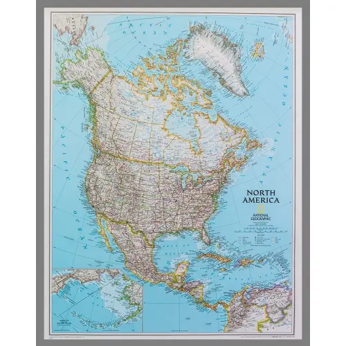 Ameryka Północna Classic mapa ścienna polityczna na podkładzie magnetycznym 1:8 950 000