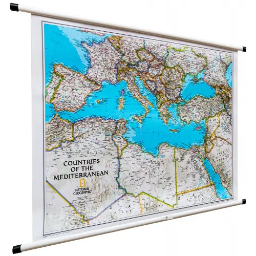 Kraje Śródziemnomorskie Classic mapa ścienna polityczna 1:6 957 000
